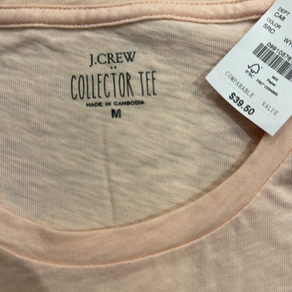 JCREW Peach 'Rosé' Graphic T-Shirt-Size M- NWT - Picture 2 of 4